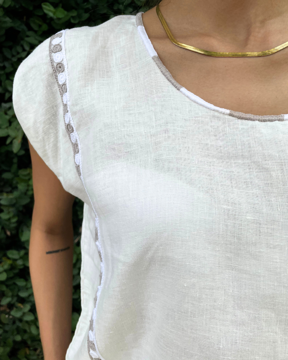 Blusa de 100% lino