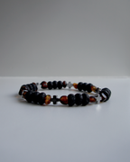 PULSERA DE HOMBRE LAVA Y ÁMBAR ELÁSTICA