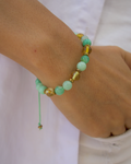PULSERA DE JADE AUSTRALIANO CON ÁMBAR