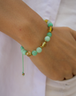 PULSERA DE JADE AUSTRALIANO CON ÁMBAR