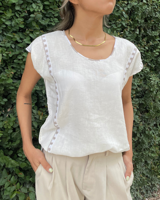 Blusa  de 100% lino