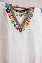 Huipil Chamula En "V" Con Flores