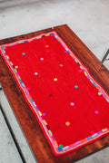 Centro De Mesa De Lana Color Rojo