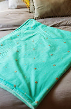 COLCHA REVERSIBLE PARA BEBÉ VERDE AGUA COLCH001