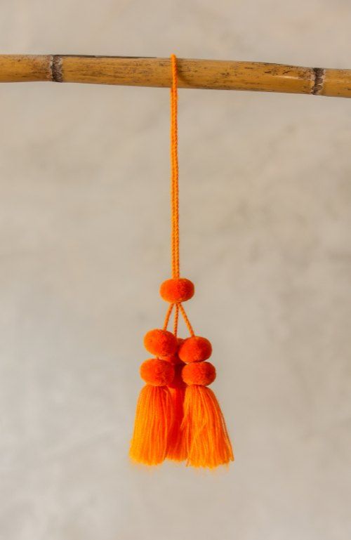 Pompon Mini 7 Borlas Naranja Pomcl0013